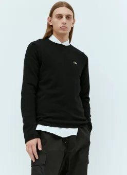 X Lacoste Logo Patch Knit Swater
