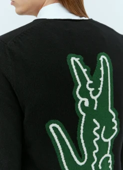 X Lacoste Logo Patch Knit Swater