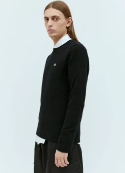 X Lacoste Logo Patch Knit Swater