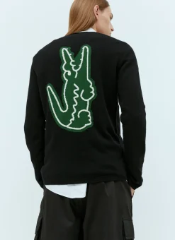 X Lacoste Logo Patch Knit Swater