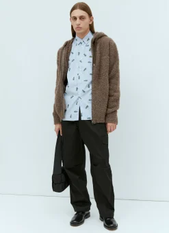 X Lacoste Stripe-And-Logo Print Shirt