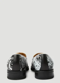 X Paccbet Graphic Print Loafers