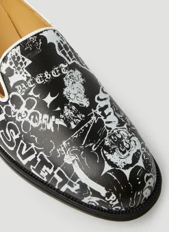 X Paccbet Graphic Print Loafers