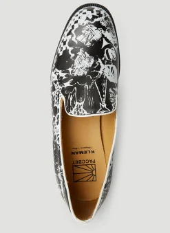 X Paccbet Graphic Print Loafers