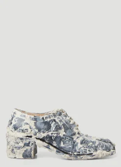 X William Cobbing Clay Splatter Lace Up Tabi Heels