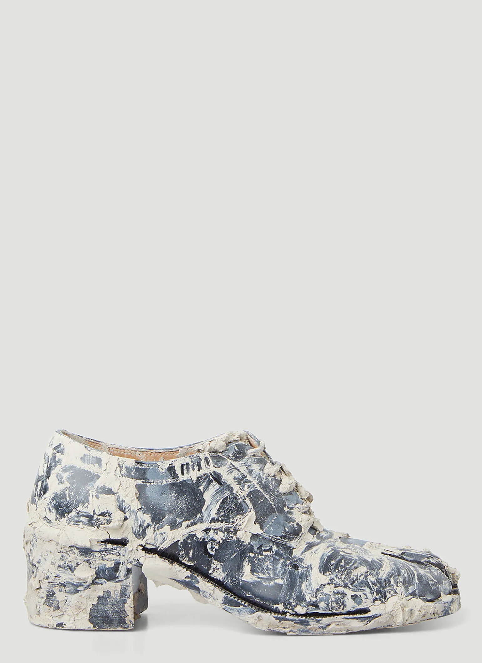 X William Cobbing Clay Splatter Lace Up Tabi Heels