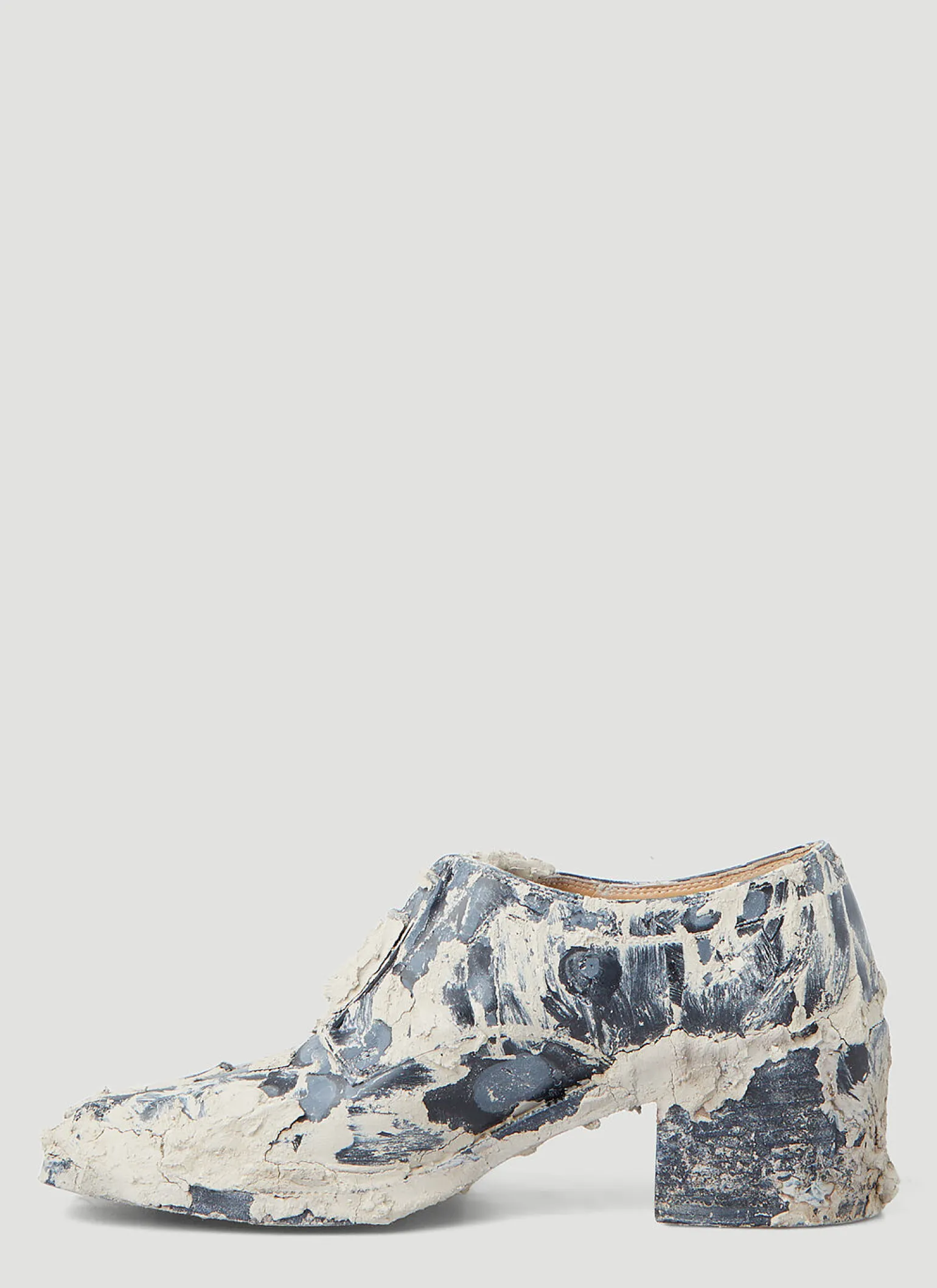 X William Cobbing Clay Splatter Lace Up Tabi Heels