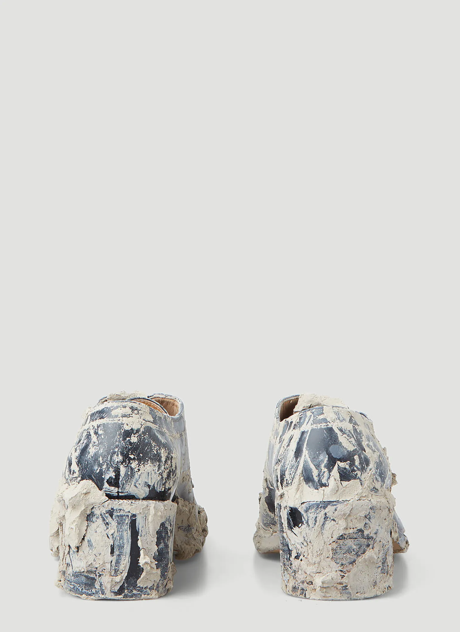 X William Cobbing Clay Splatter Lace Up Tabi Heels