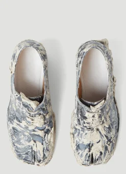 X William Cobbing Clay Splatter Lace Up Tabi Heels