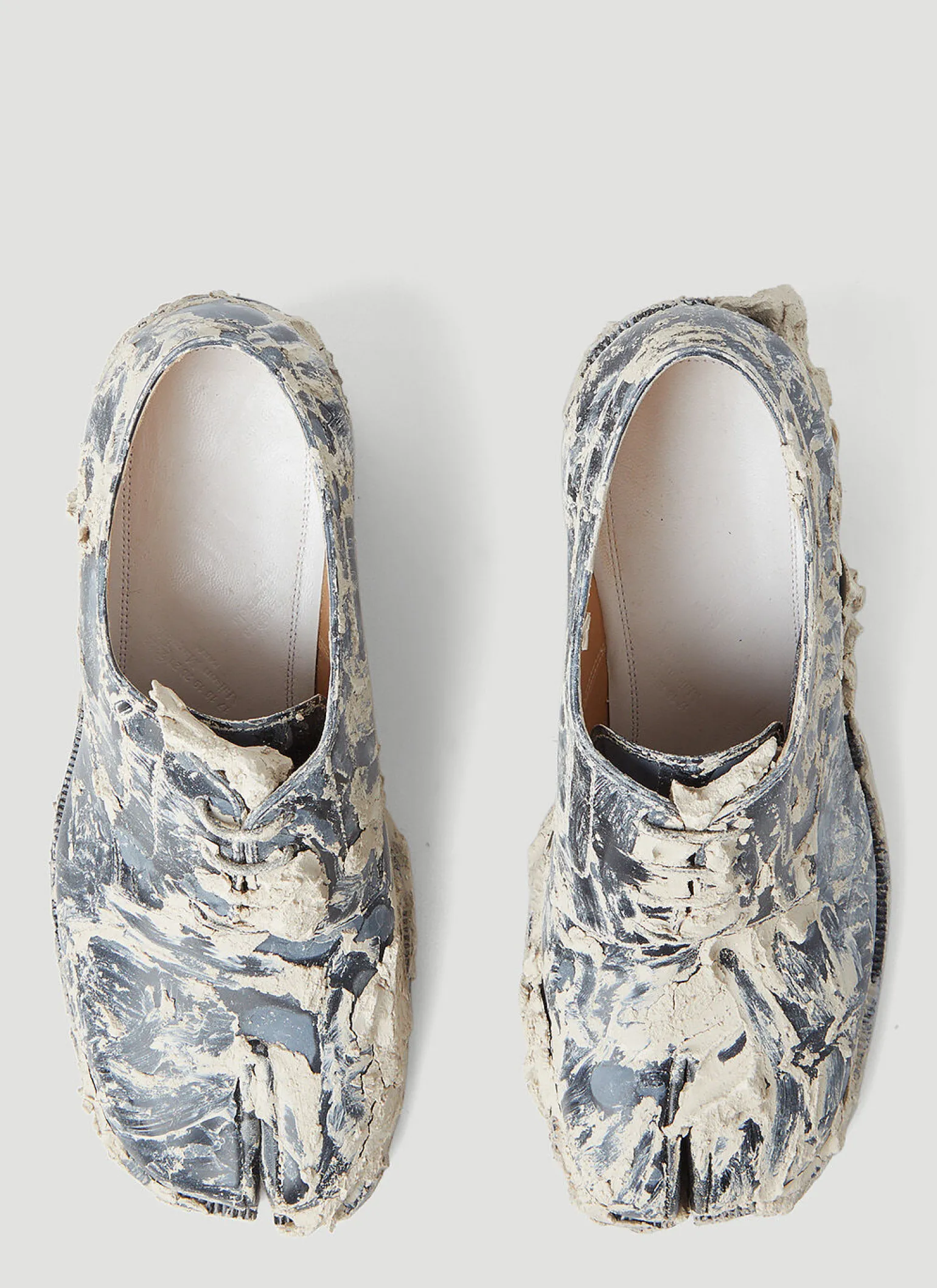 X William Cobbing Clay Splatter Lace Up Tabi Heels