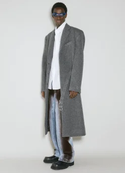 Y Belt Brushed Wool Coat