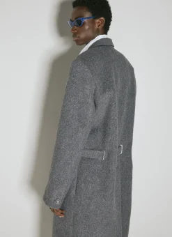 Y Belt Brushed Wool Coat