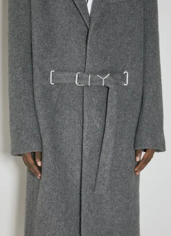 Y Belt Brushed Wool Coat
