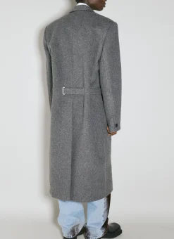 Y Belt Brushed Wool Coat