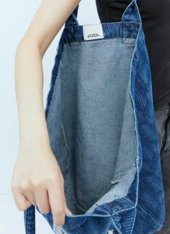 Yenky Logo Embroidery Denim Tote Bag