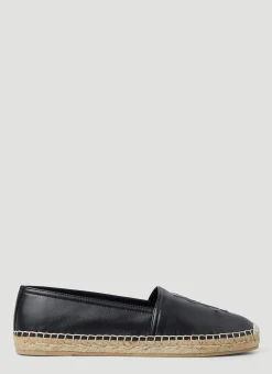 Ysl Embossed Flat Espadrilles