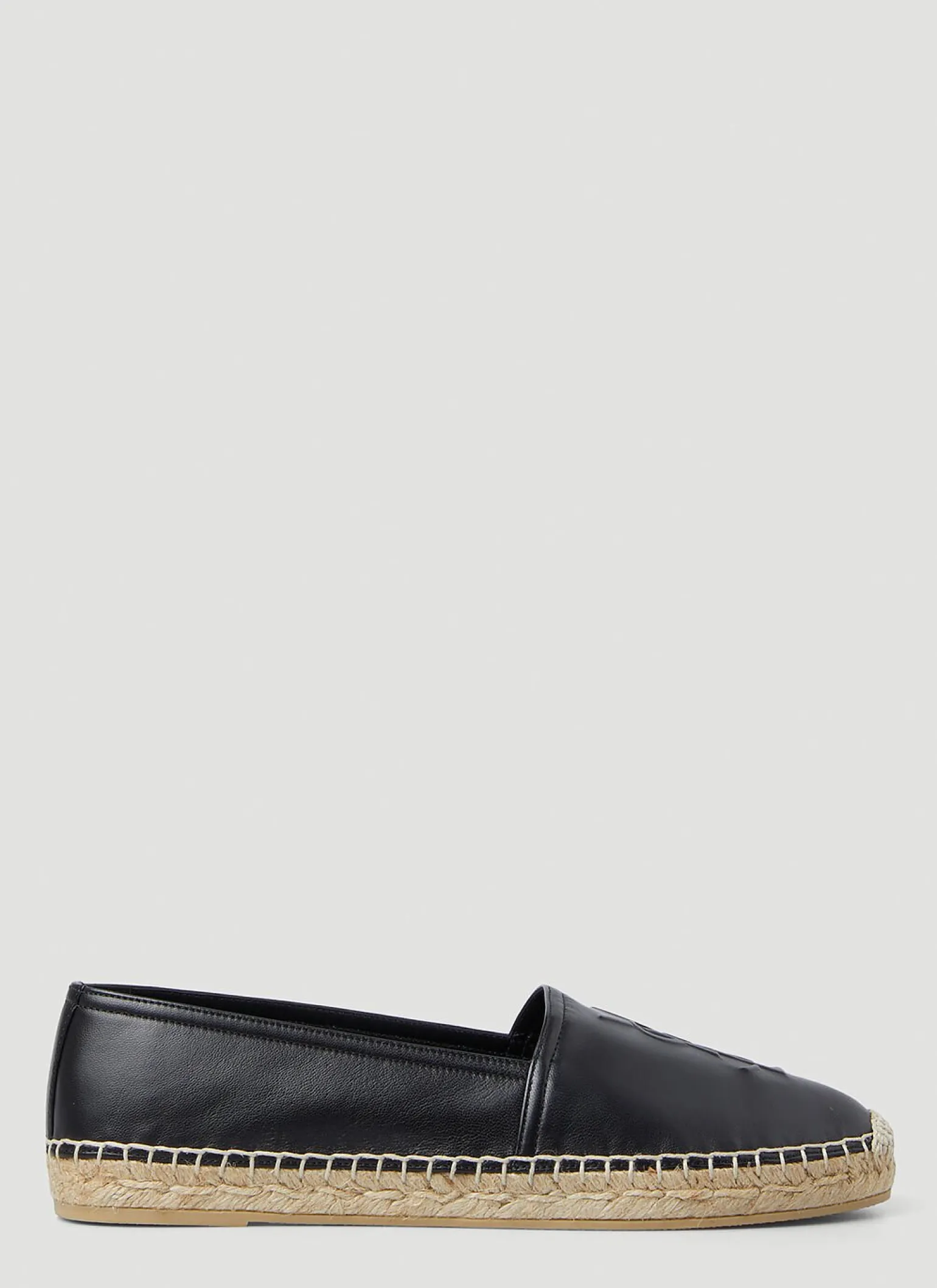 Ysl Embossed Flat Espadrilles