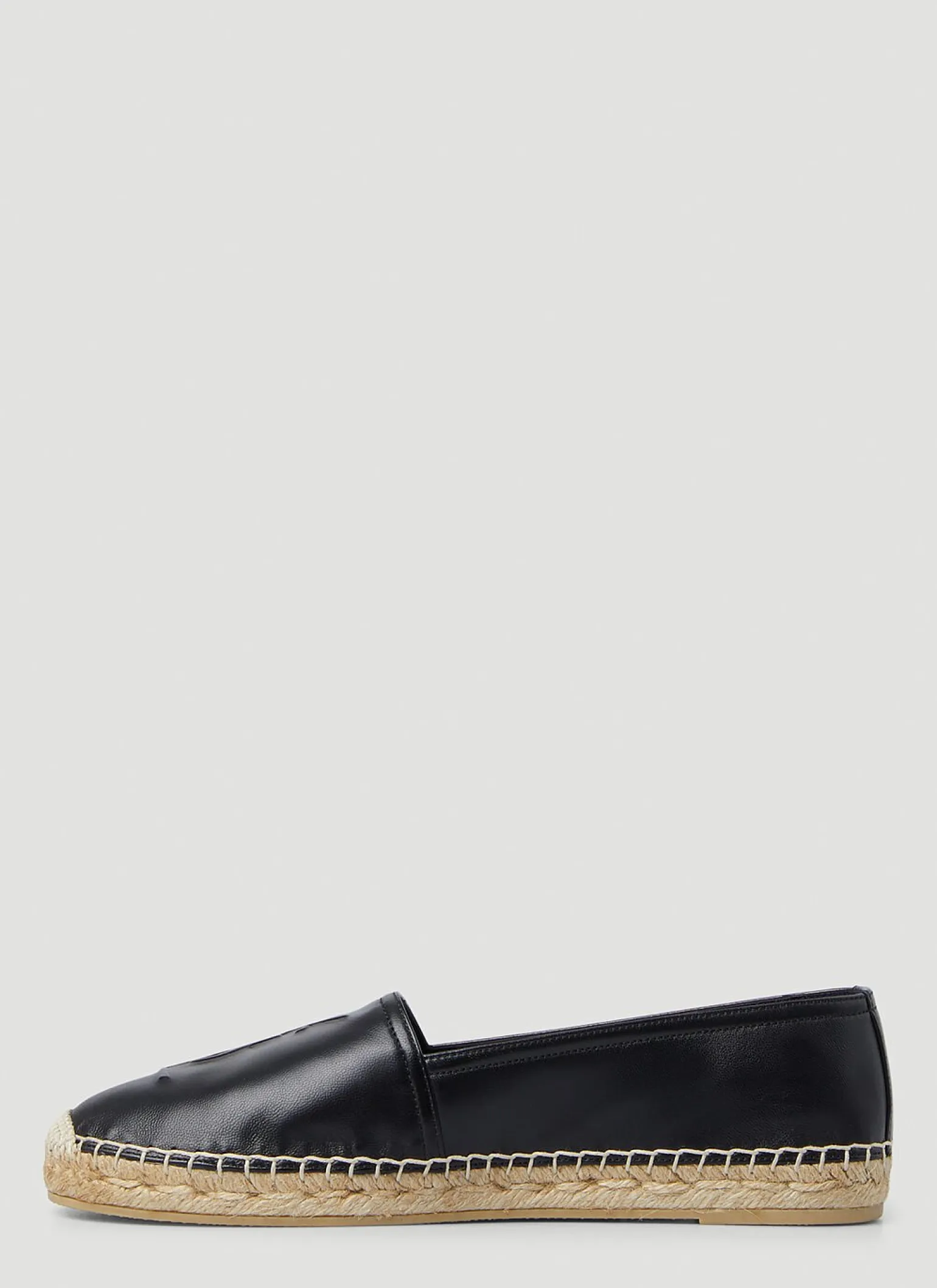 Ysl Embossed Flat Espadrilles