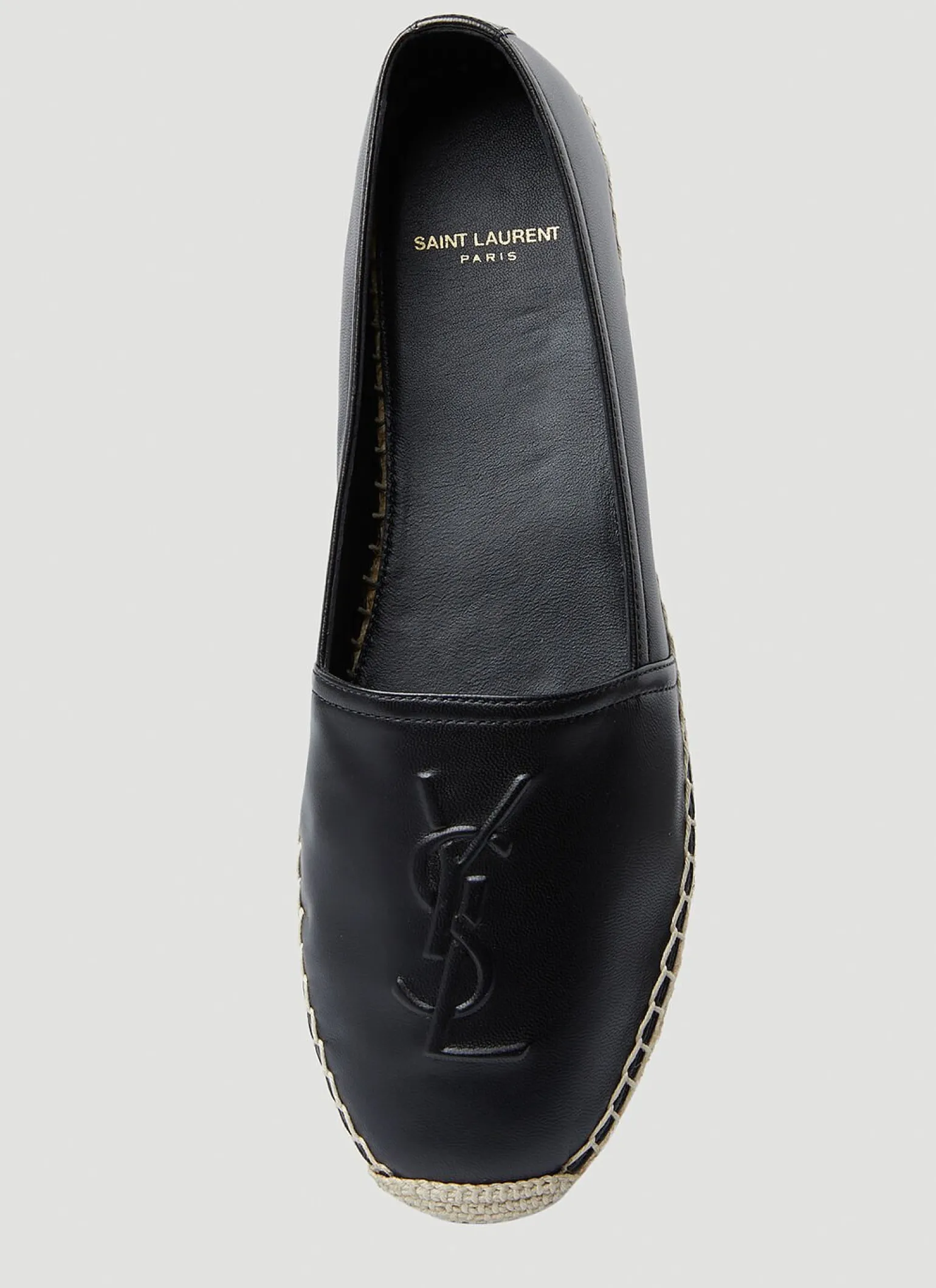 Ysl Embossed Flat Espadrilles