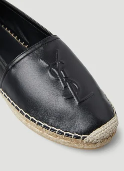 Ysl Embossed Flat Espadrilles
