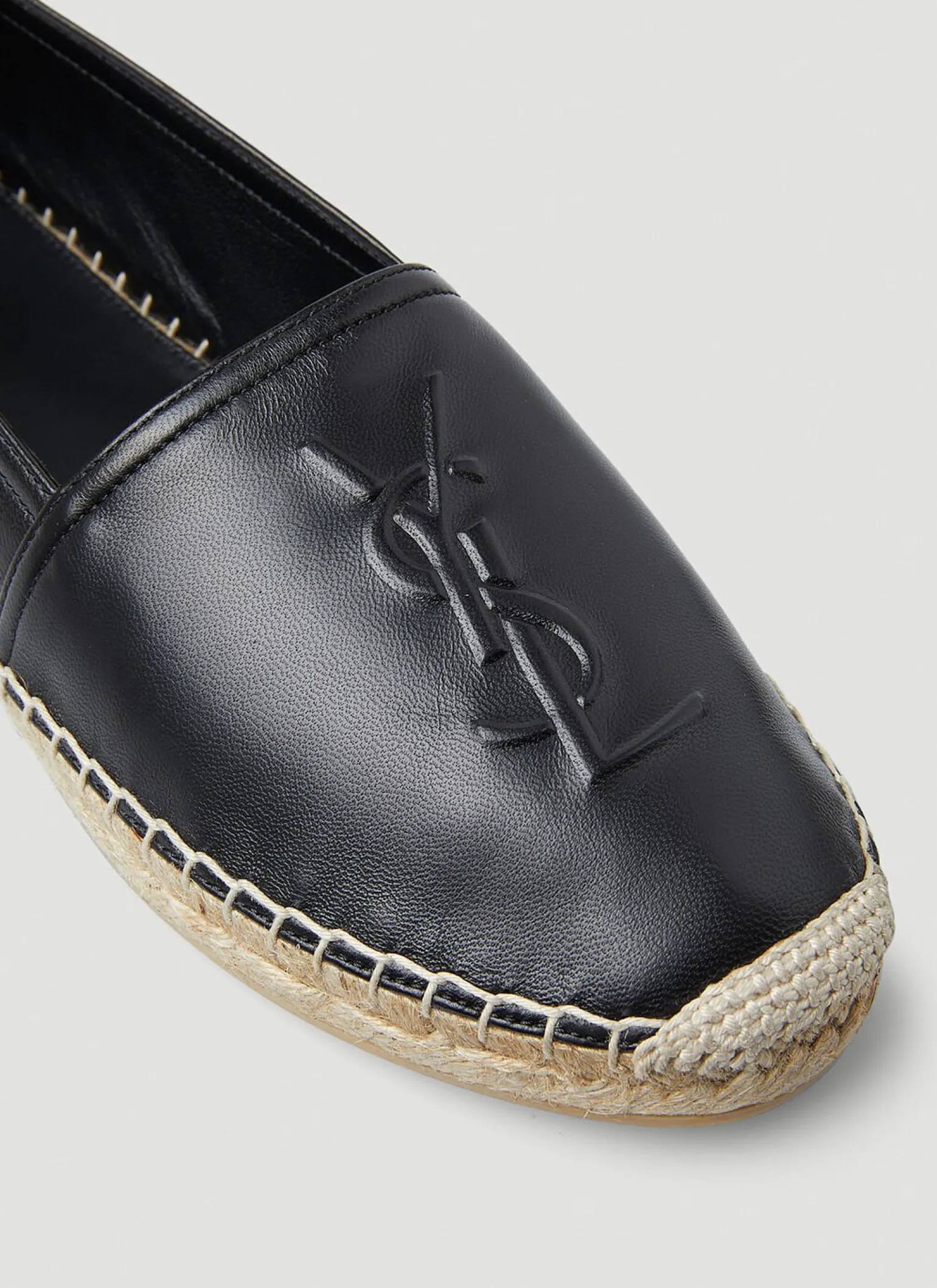 Ysl Embossed Flat Espadrilles