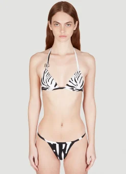 Zebra Print Triangle Bikini