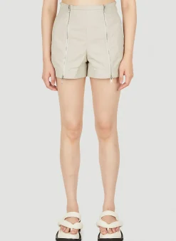 Zip Front Shorts