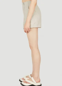 Zip Front Shorts