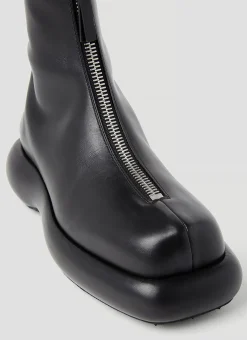 Zip Up Leather Ankle Boots