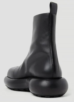 Zip Up Leather Ankle Boots