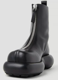 Zip Up Leather Ankle Boots