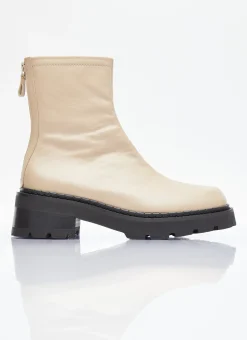 Zip Up Leather Boots