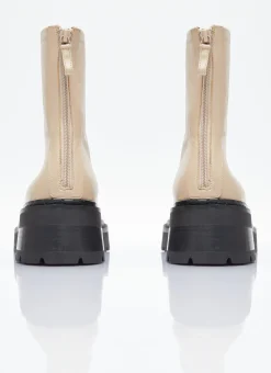 Zip Up Leather Boots