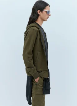 Zip-Up Compass Patch Hooded Sweatshirt