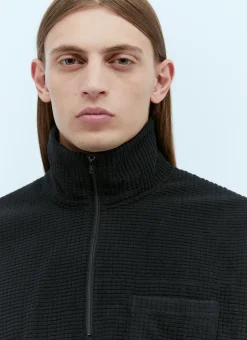 Zip-Up Mock Knit Sweater